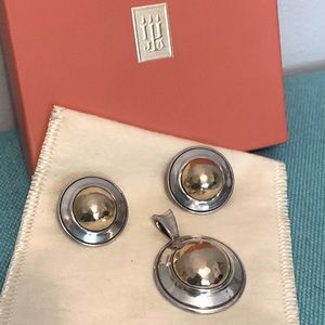 James Avery Pendant an Earring Set